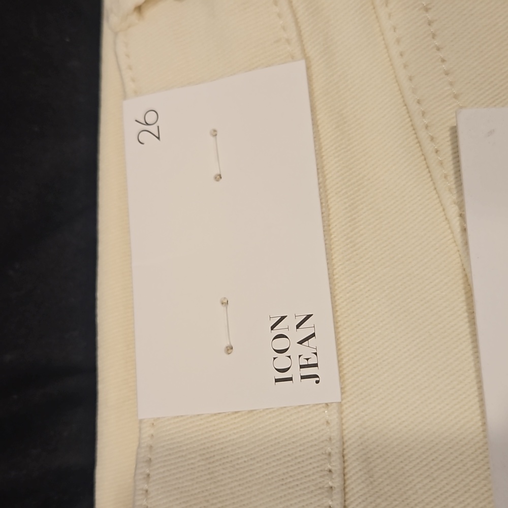 WeWoreWhat, The Icon Jean 26 Straight Leg High Waist Denim Womens Cream N… - Picture 6 of 6